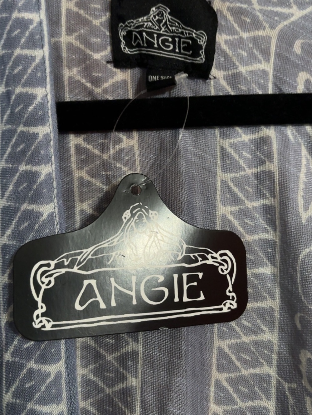 Angie Light Blue Patterned Open Cardigan - Picture 2 of 3